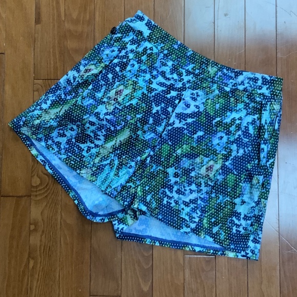 Lululemon City Skort Shorts Floral Sport Multi Black White Stripes Reflective 4 - Picture 1 of 3